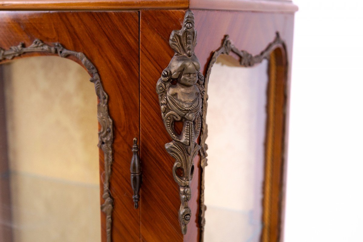 Vitrine ancienne de style Louis XV datant de la fin du XIXe siècle, France.-photo-4