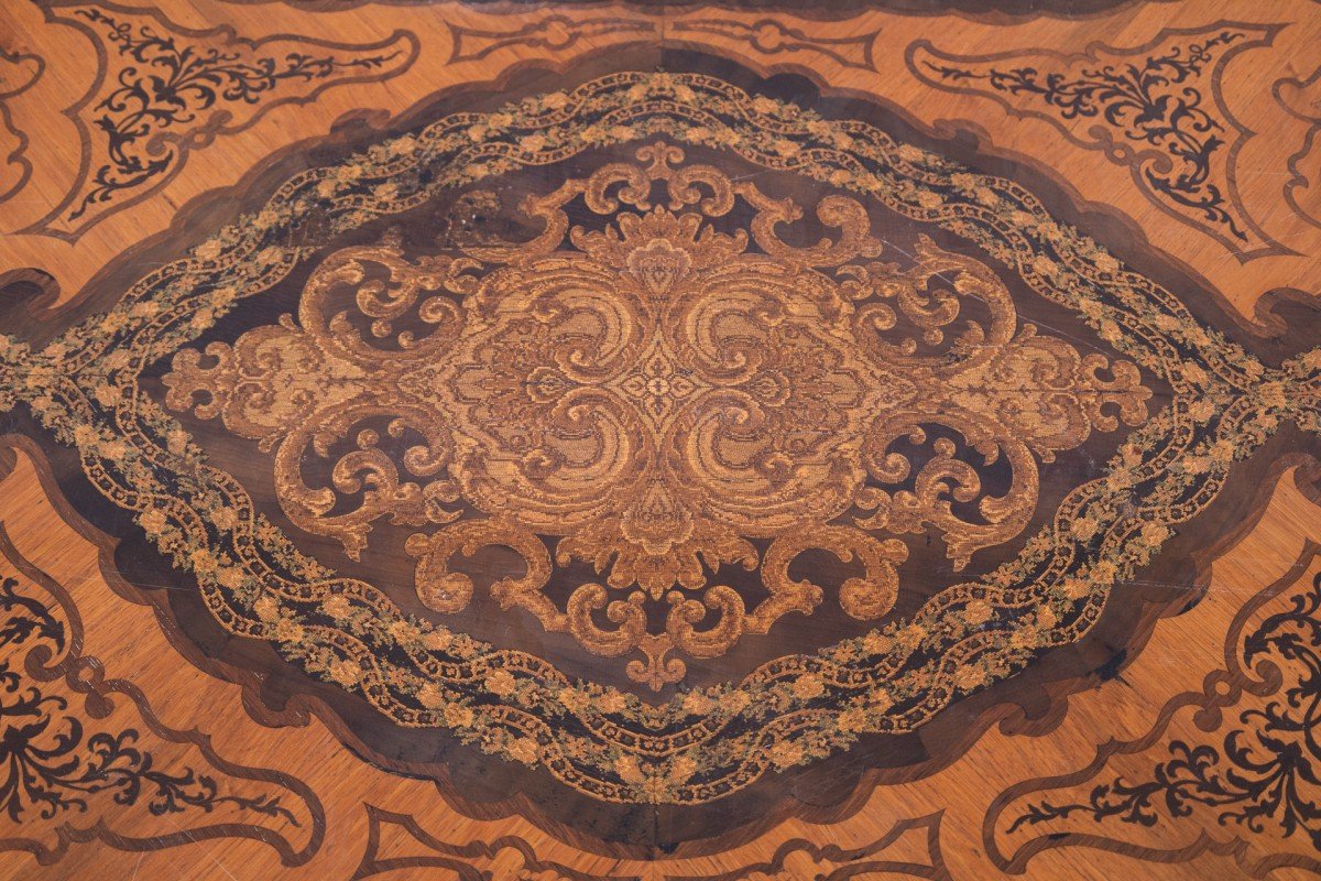 Bureau ancien de style Louis XV datant d'environ 1890, France.-photo-4