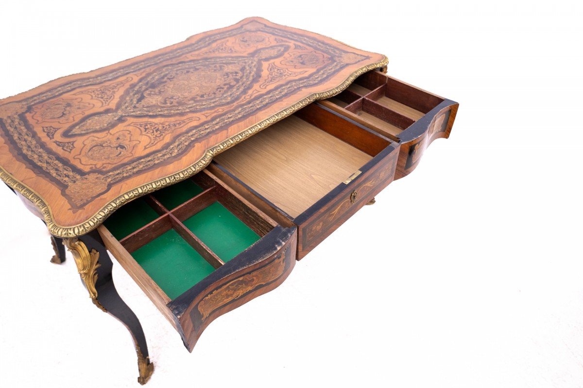 Bureau ancien de style Louis XV datant d'environ 1890, France.-photo-6