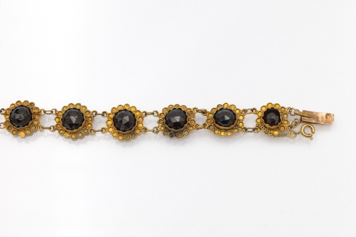 Collier traditionnel hollandais en or orné de grenats, première moitié du XIXe siècle.-photo-5