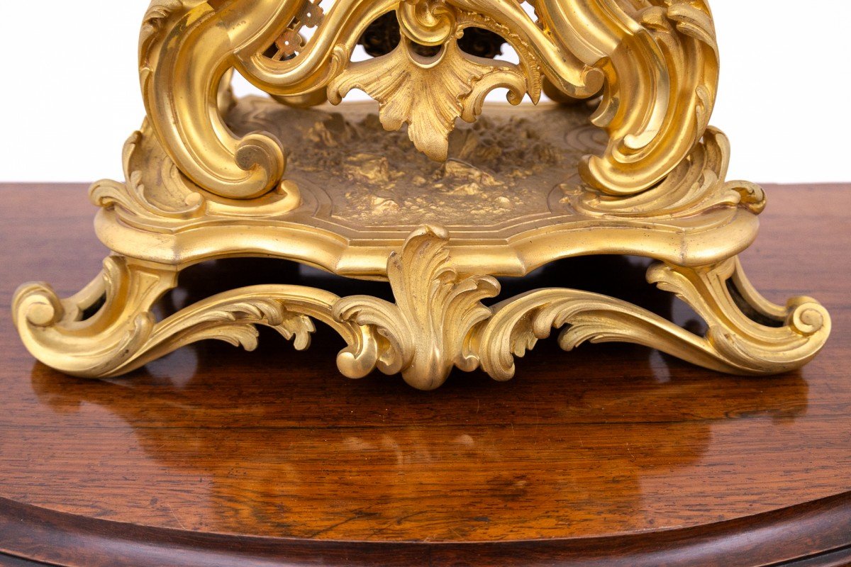 Unusual Bronze Clock, France, Circa 1880. Height: 60 Cm!!!-photo-4