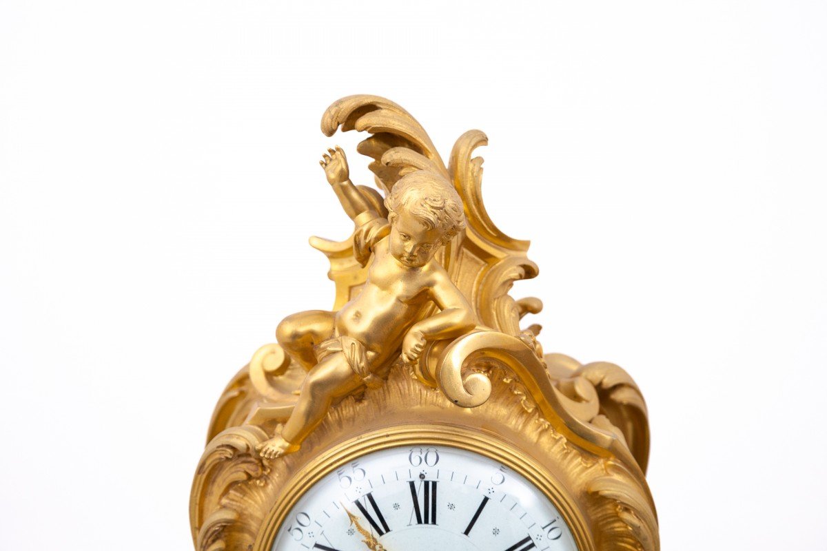 Unusual Bronze Clock, France, Circa 1880. Height: 60 Cm!!!-photo-3