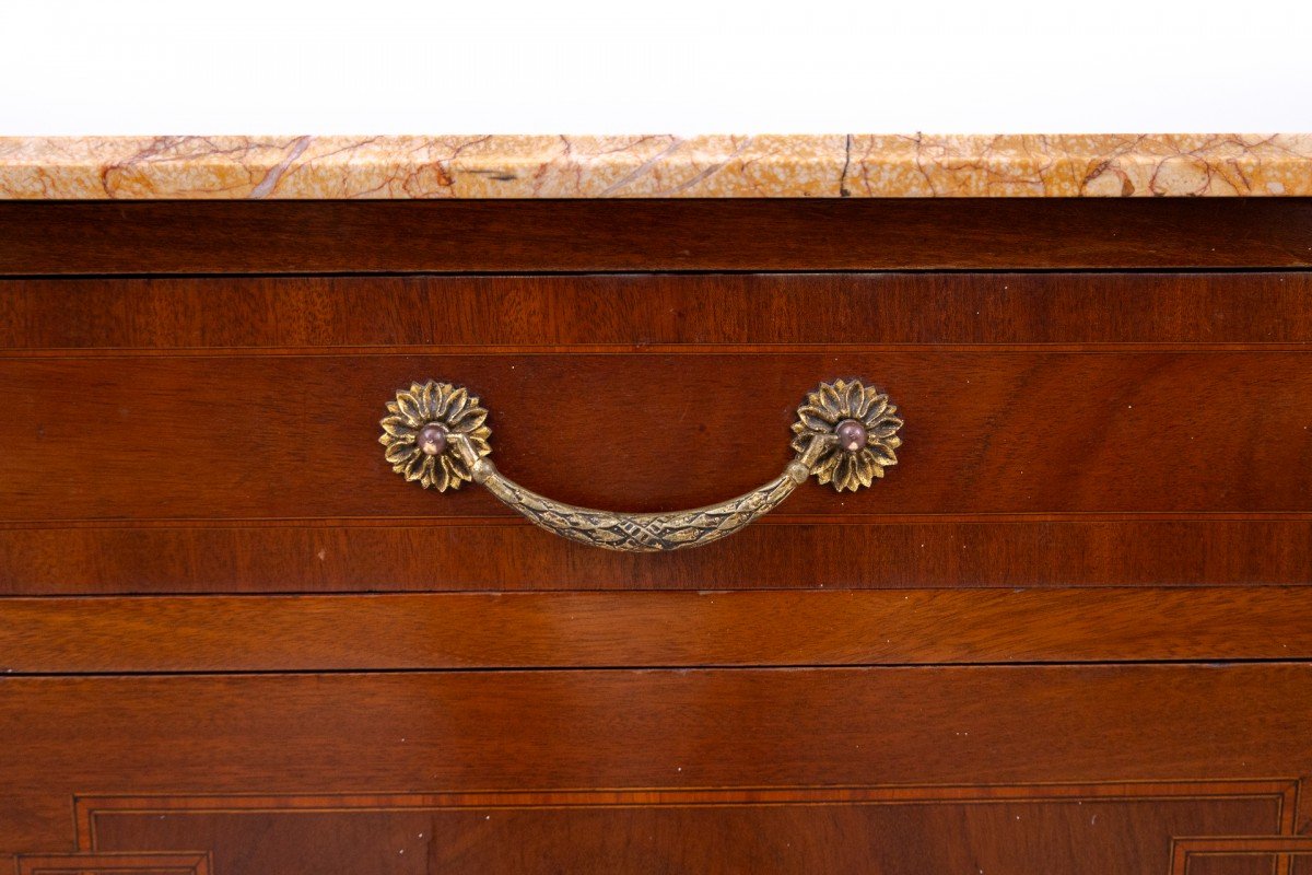 Commode ancienne à plateau en pierre, fin du XIXe siècle, France.-photo-7