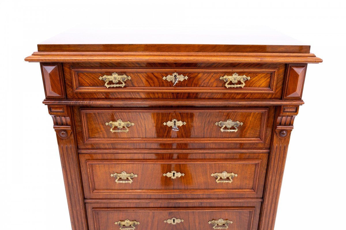 Commode de type chiffonnier, vers 1890, Scandinavie. RESTAURÉE.-photo-3