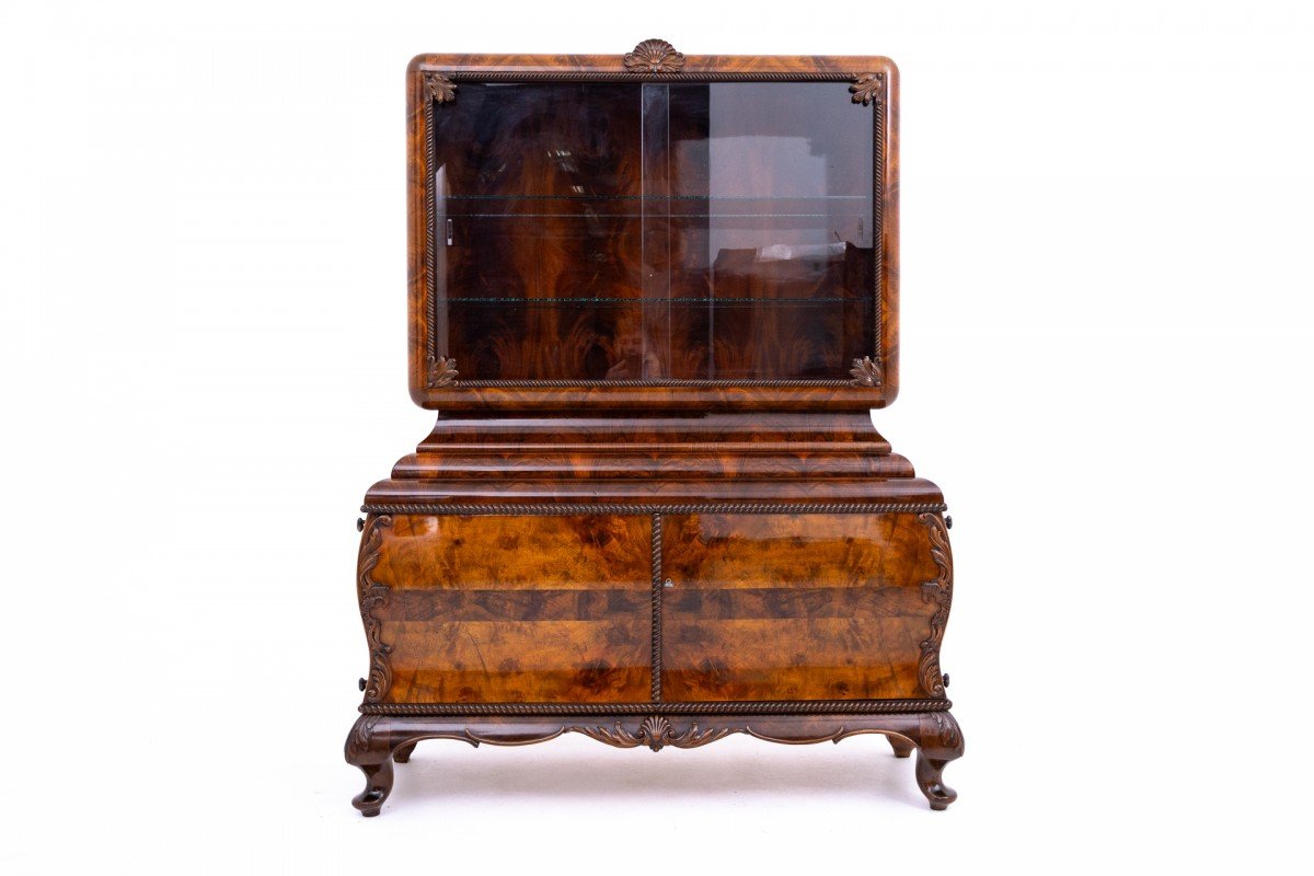Charming Display Case, Poland, Circa 1930. Restored.