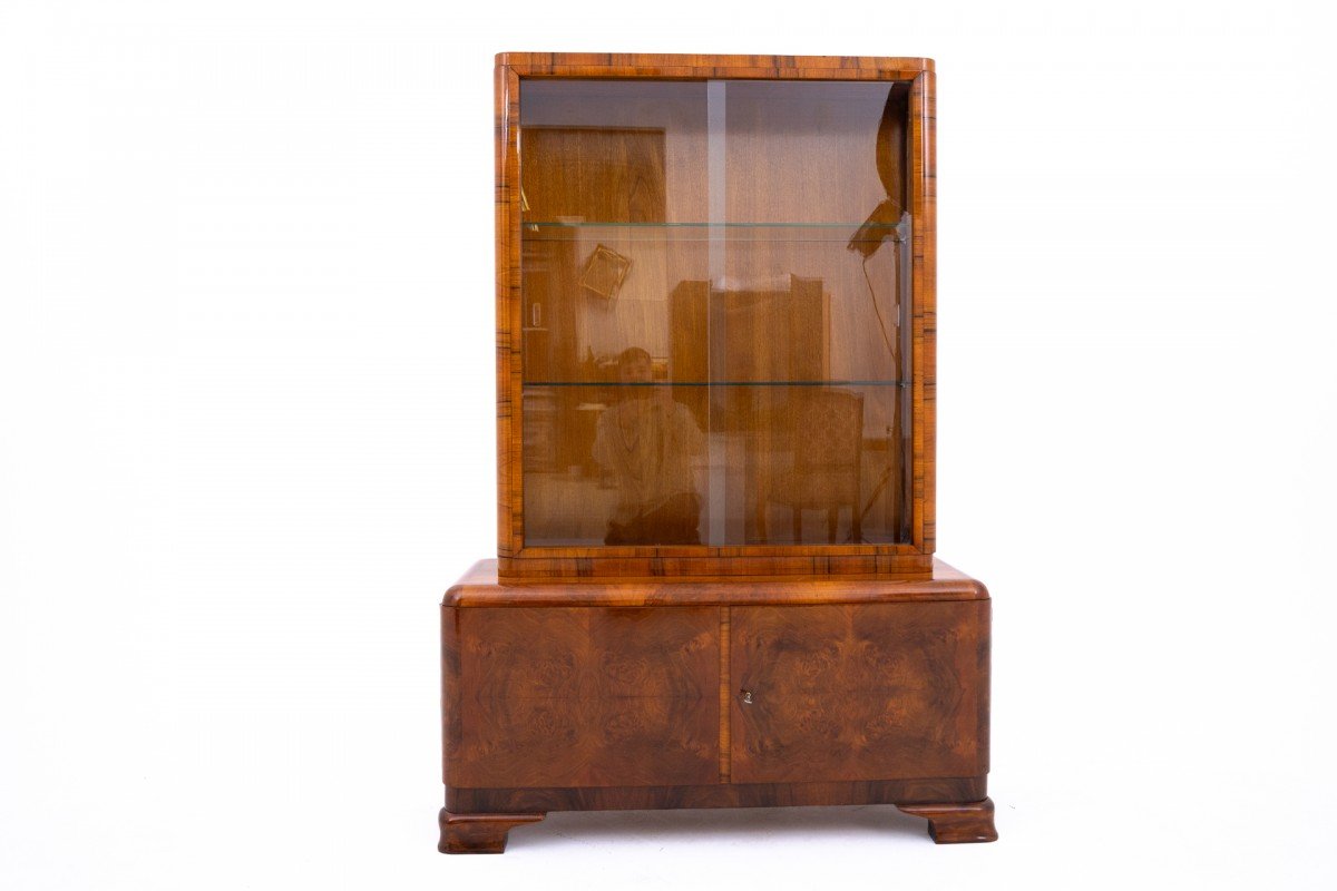 Vitrine Art déco polonaise, vers 1930.