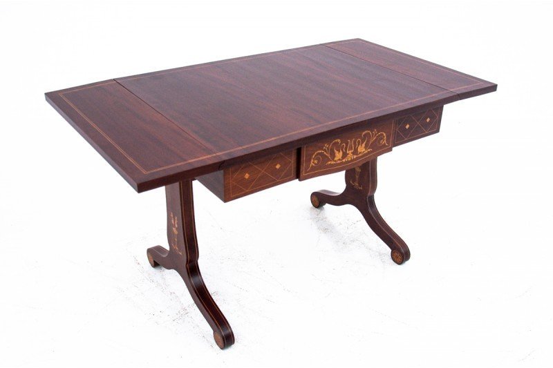 Antique Empire Style Coffee Table, Circa 1860. After Renovation.-photo-2