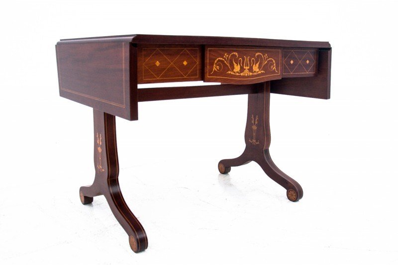 Antique Empire Style Coffee Table, Circa 1860. After Renovation.-photo-3