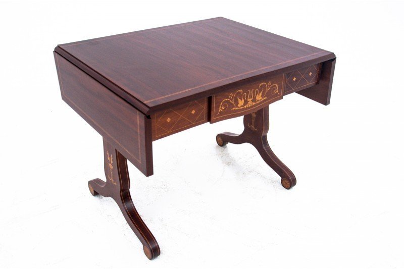 Antique Empire Style Coffee Table, Circa 1860. After Renovation.-photo-1