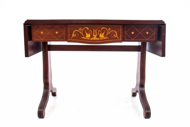 Antique Empire Style Coffee Table, Circa 1860. After Renovation.