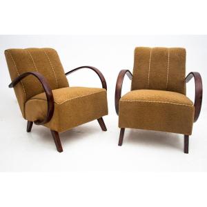 Art Deco Armchairs Designed By J. Halabala From The 1930s, Czech Republic.