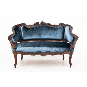 Old Sofa, France, Late Nineteenth Century. After Renovation.