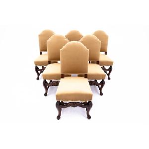 A Set Of Six Antique Chairs Dating From Around 1900, Western Europe. After Renovation