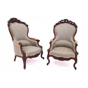 Set Of Bergers Armchairs, France, Around 180. After Renovation.