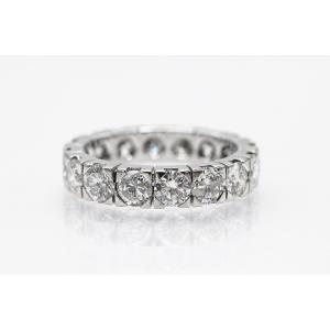 Bague d'éternité en diamant, environ 4,80 ct