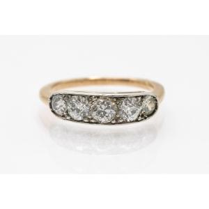 Bague ancienne avec diamants taille brillant anciens, Autriche-Hongrie, début du XXe siècle
