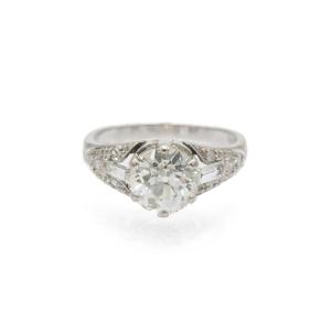 Ring Set With Old-cut Diamonds, 1.70 Ct, Circa 1920.