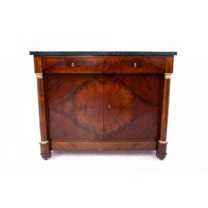 Commode ancienne à plateau en pierre, vers 1830, France.