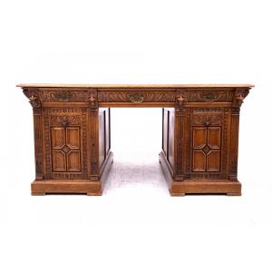 Bureau double face, vers 1880, France.