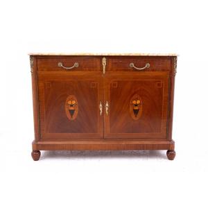 Antique Chest Of Drawers With A Stone Top, Late 19th Century, France.