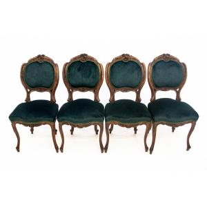 A Set Of Four Rococo Chairs, France, Circa 1880.