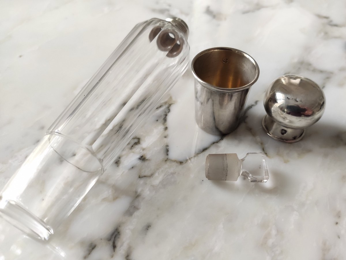 Lagriffoul & Laval: Melissa Water Bottle & Glass Or Crystal And Silver Beaker. Scent-photo-4