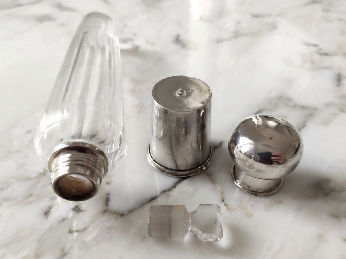 Lagriffoul & Laval: Melissa Water Bottle & Glass Or Crystal And Silver Beaker. Scent-photo-5