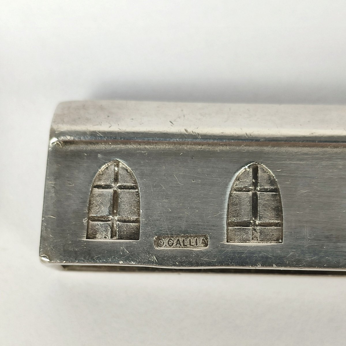 Gallia For Christofle: Rare Suite Of Building Knife Holders In Silver Metal.-photo-1