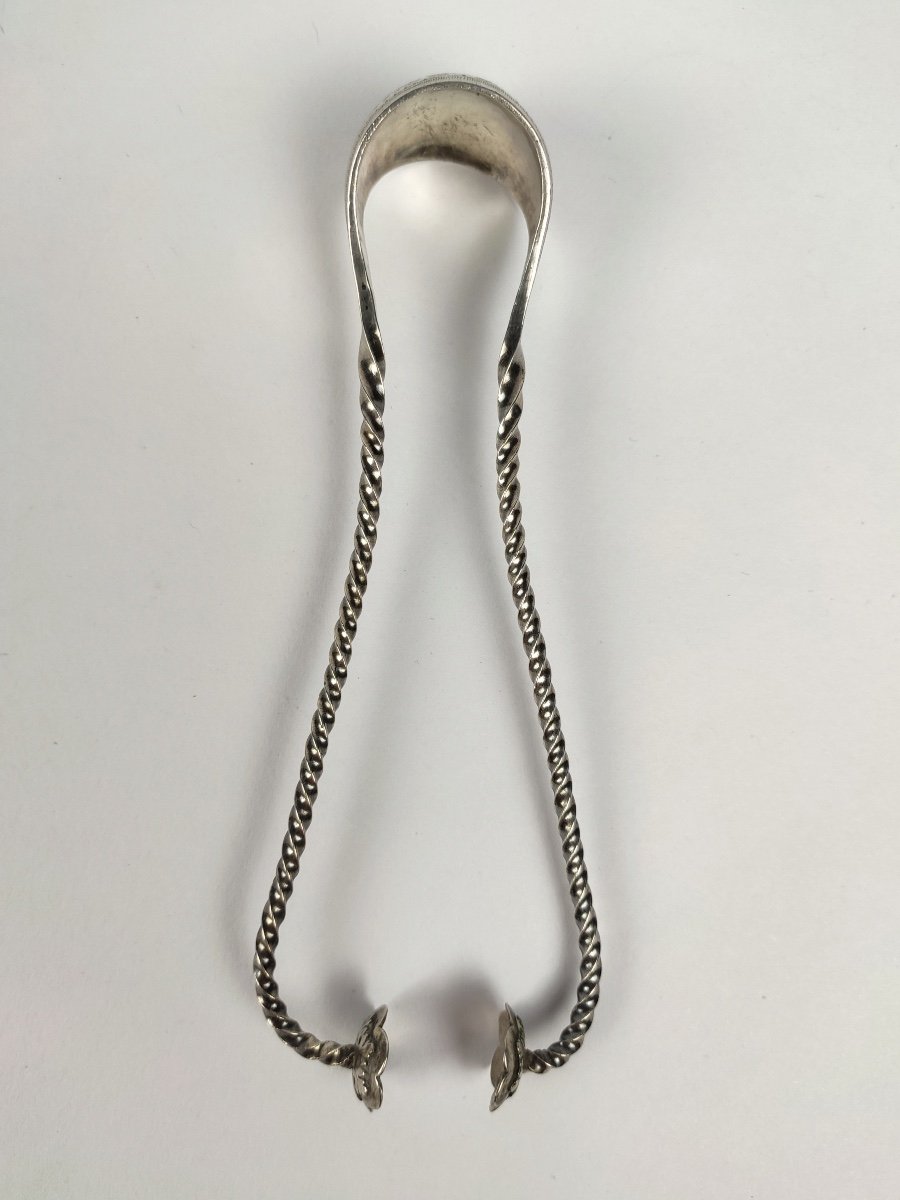 Jl Hardy: Exceptional Olive Tongs In Sterling Silver From The Empire Period. Early 19th Century. -photo-3