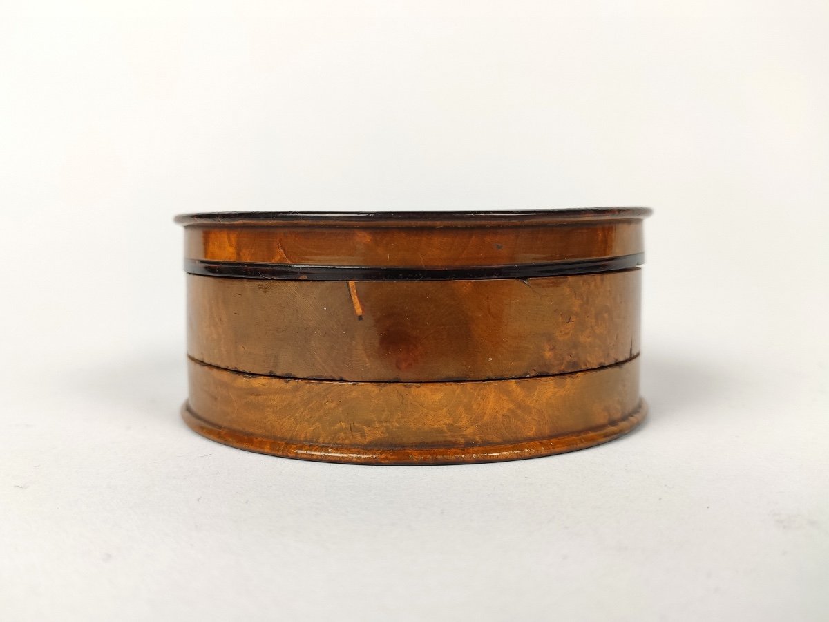 Very Large Box With Double Compartments In Burl Wood And Tortoiseshell. Empire Period, Early 19th Century-photo-3