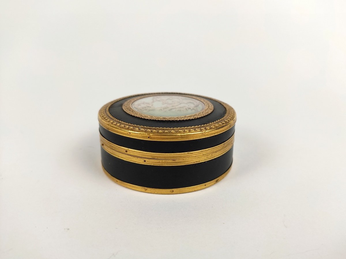 18th Century Snuff Box In Gold, Martin Varnish / Composition & Tortoiseshell. Louis XVI-photo-2