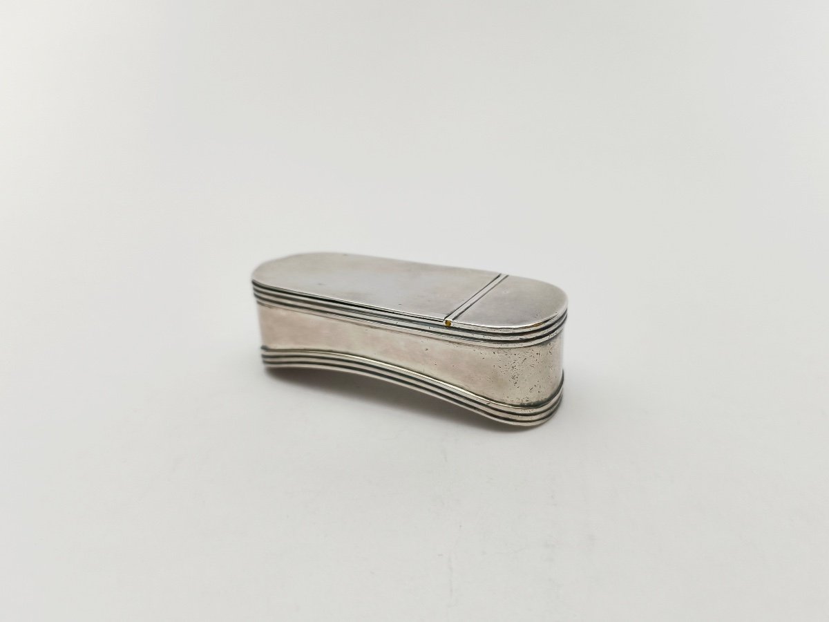 D Bourgoin: Rare Solid Silver Snuff Box, Late 18th Century - Revolution. -photo-4