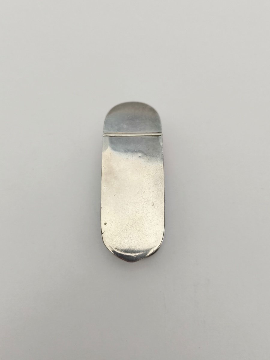 D Bourgoin: Rare Solid Silver Snuff Box, Late 18th Century - Revolution. -photo-3