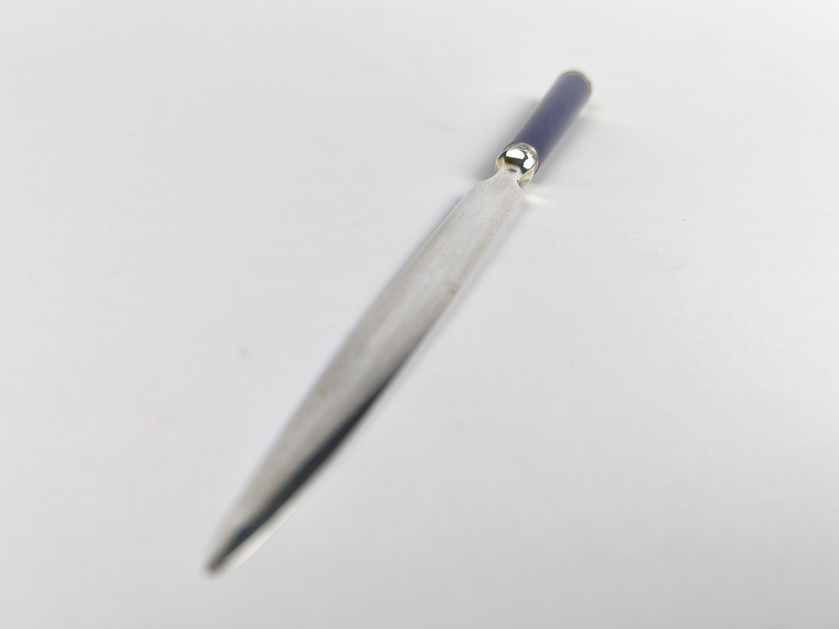 Cardeilhac : Coupe Papier Ou Ouvre Lettre En Argent Massif Et Lapis Lazuli. Début Du XXe. -photo-4