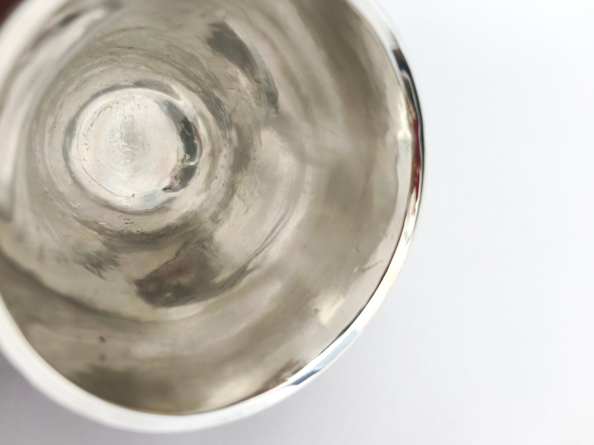  Meaux : Timbale En Argent Massif Ciselé Et Gravé Du XVIIIe Siècle. Epoque Louis XV-photo-7