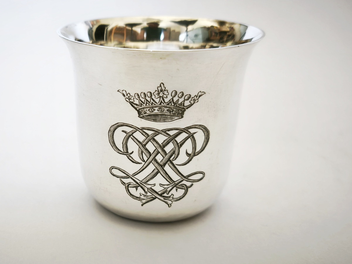 Auger Suc. F-meurice: Pair Of Sterling Silver Hunting Timpani, Mavelot & Marquis Crown-photo-4