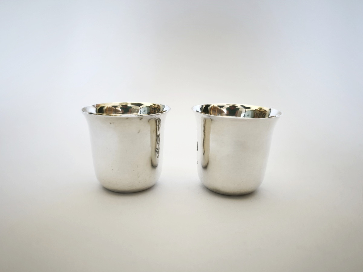 Auger Suc. F-meurice: Pair Of Sterling Silver Hunting Timpani, Mavelot & Marquis Crown-photo-4