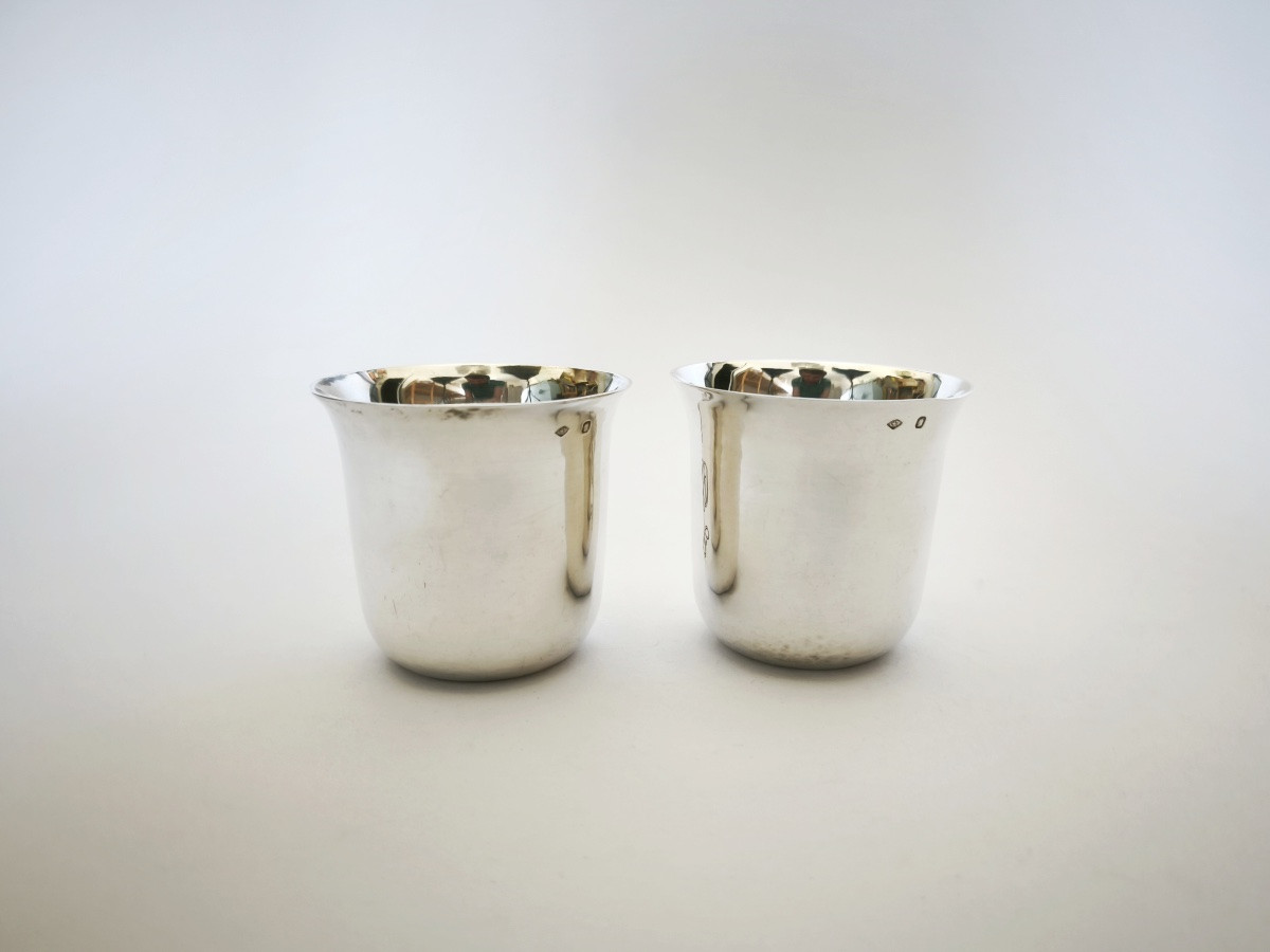 Auger Suc. F-meurice: Pair Of Sterling Silver Hunting Timpani, Mavelot & Marquis Crown-photo-5