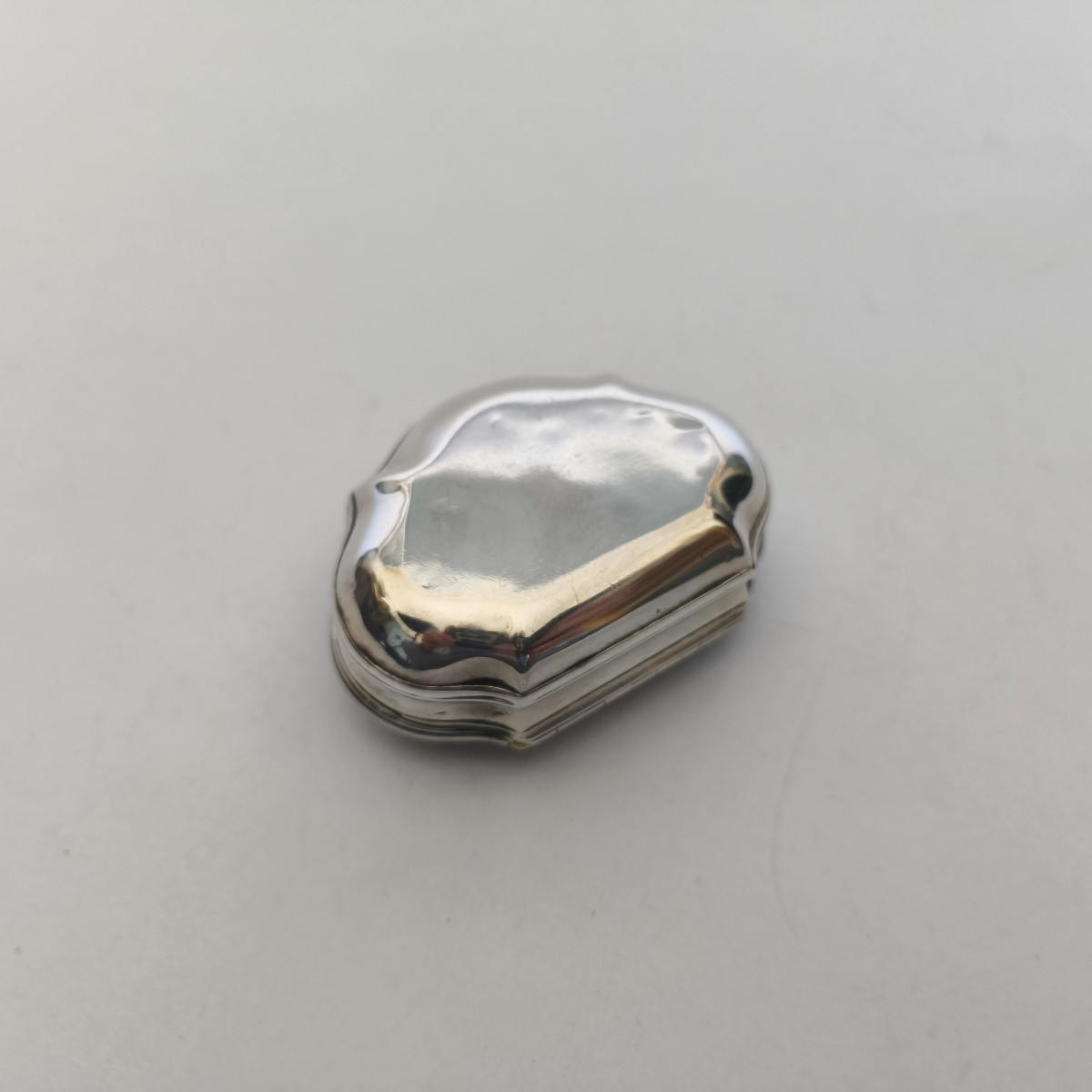  Silver And Agate Snuffbox, England, 18th Century. United Kingdom. George II Era.-photo-1