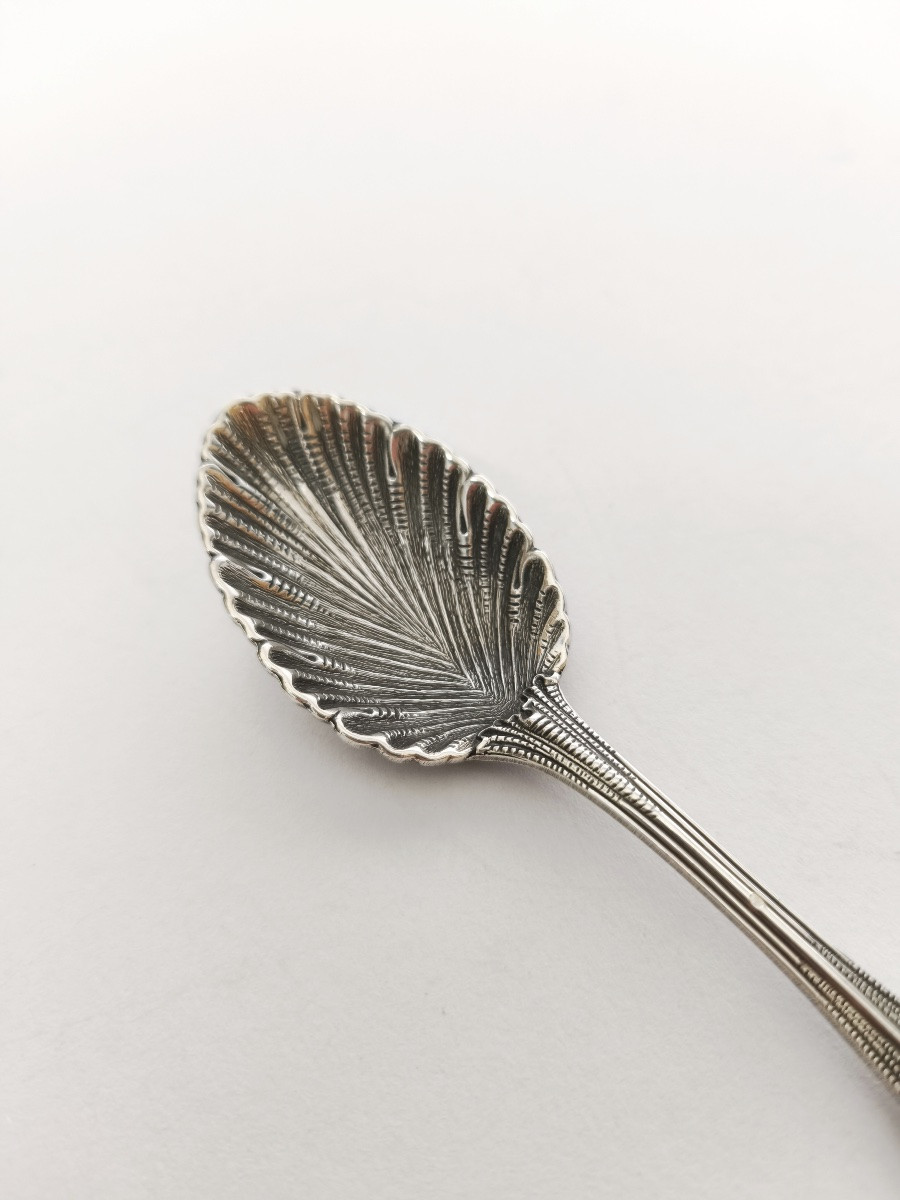 ianmaria Buccellati : cuillère à dessert en argent massif. Italie, XXe siècle-photo-1
