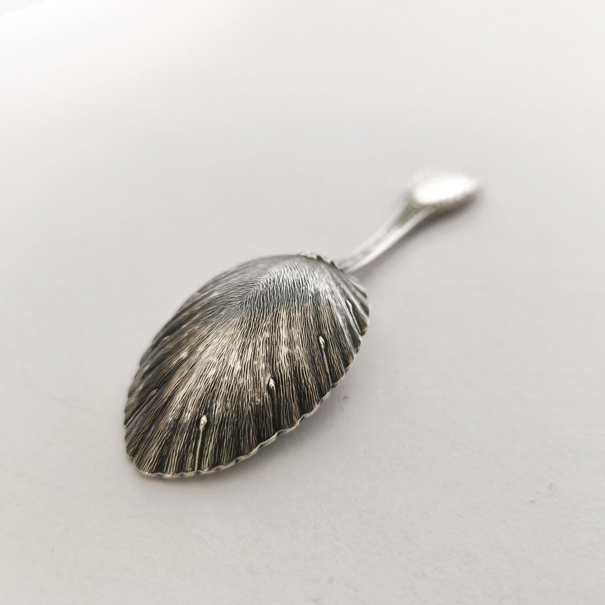 ianmaria Buccellati : cuillère à dessert en argent massif. Italie, XXe siècle-photo-2