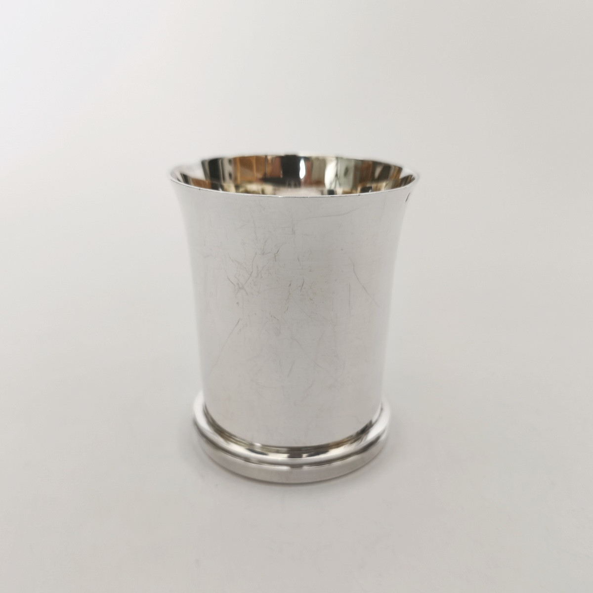 Jean Elisée Puiforcat: Solid Silver Cup From The Art Deco Period. Early 20th Century. -photo-1