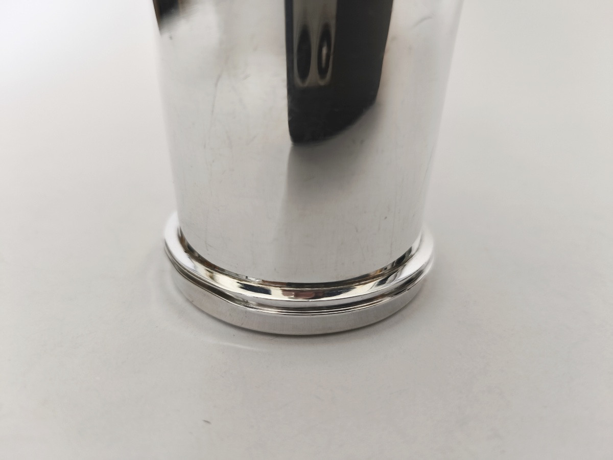 Jean Elisée Puiforcat: Solid Silver Cup From The Art Deco Period. Early 20th Century. -photo-3