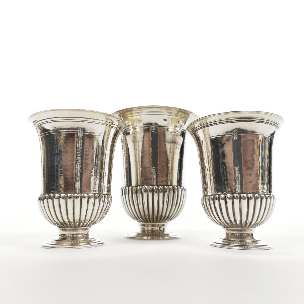 Auger Suc. Froment Meurice: Three Heavy Solid Silver Timpani, 18th Century Style. -photo-2