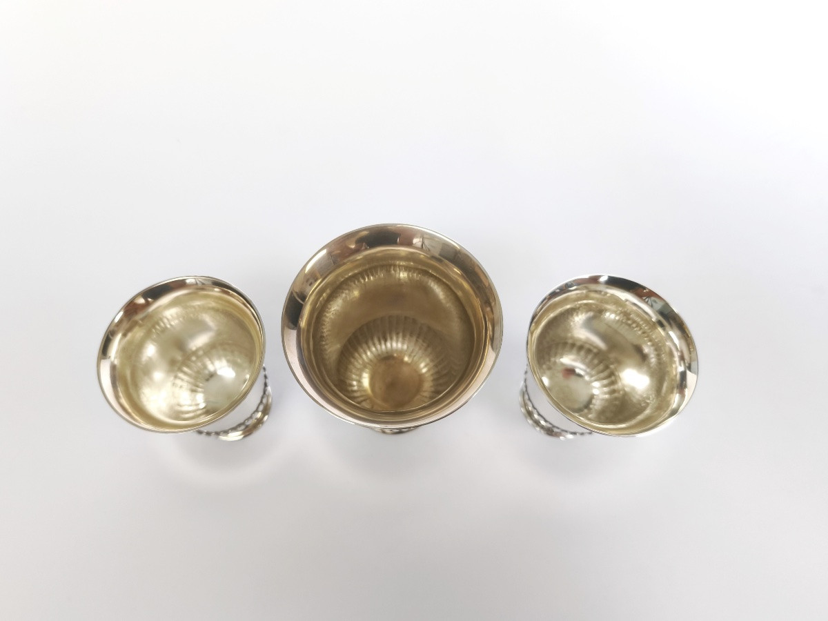 Auger Suc. Froment Meurice: Three Heavy Solid Silver Timpani, 18th Century Style. -photo-3