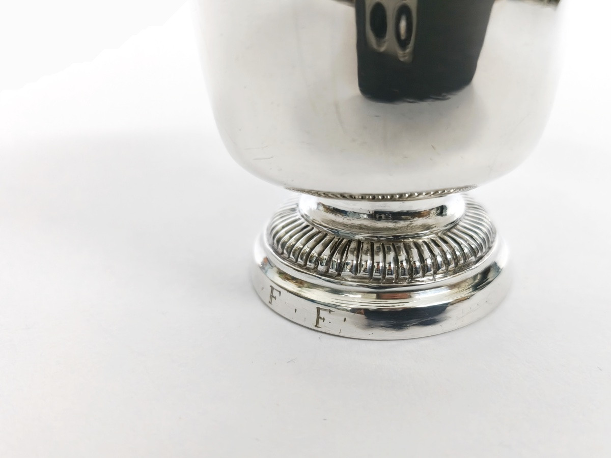 Etienne Trembley, Orl&eacute;ans : timbale tulipe en argent massif du XVIIIe si&egrave;cle. Fermiers G&eacute;n&eacute;raux-photo-5