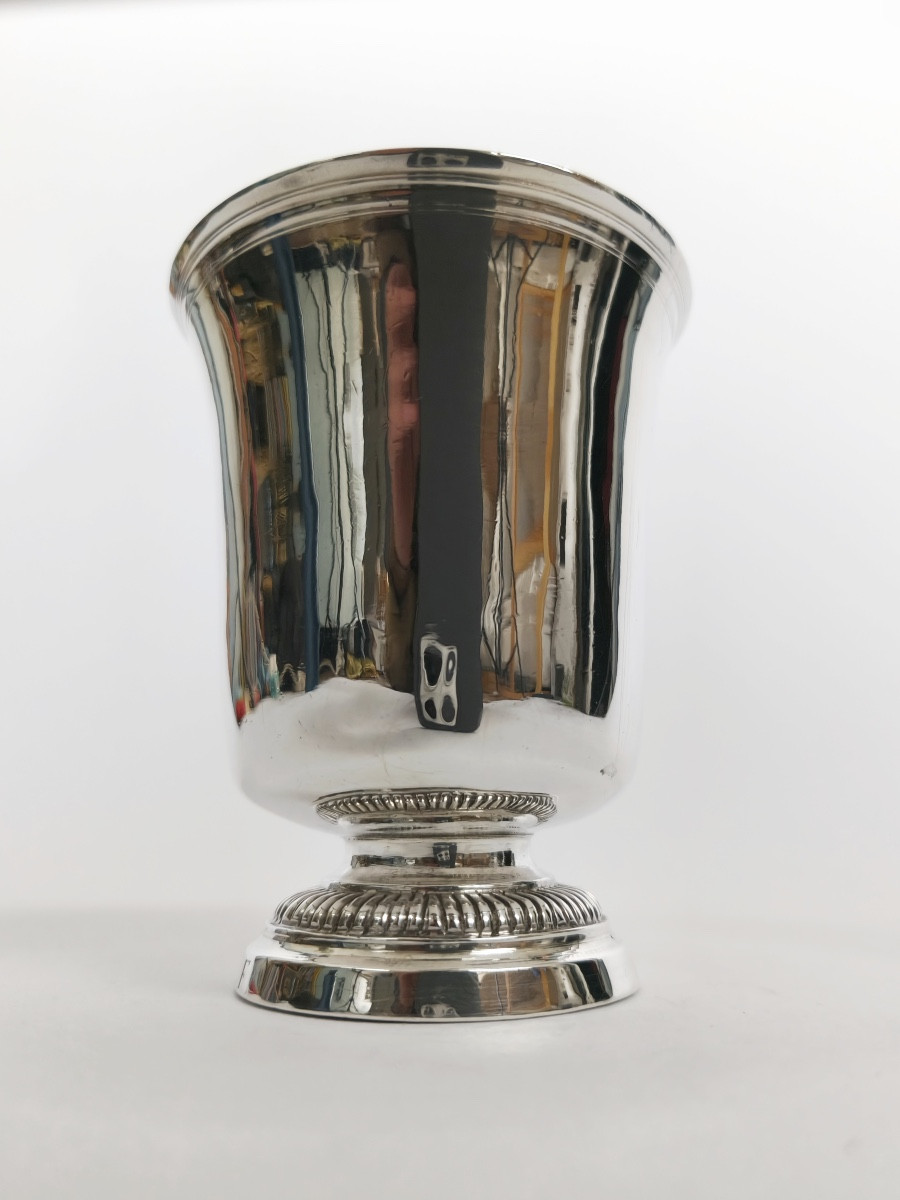 Etienne Trembley, Orl&eacute;ans : timbale tulipe en argent massif du XVIIIe si&egrave;cle. Fermiers G&eacute;n&eacute;raux