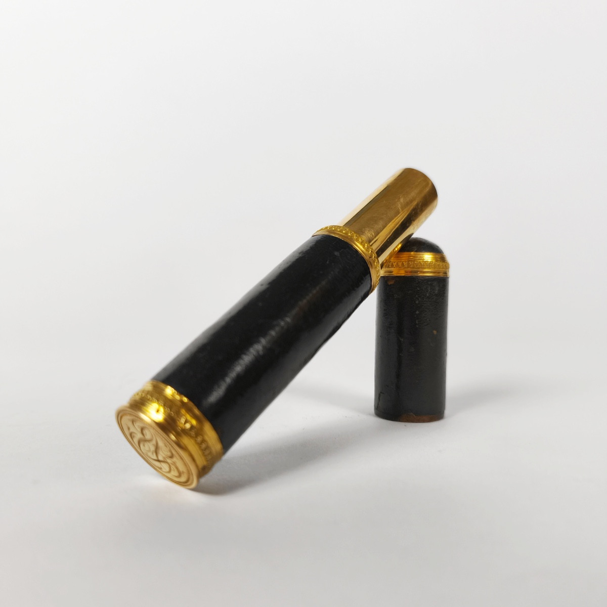 Love Letter Case / Wax Seal In Gold & Martin Varnish. Late 18th - Early 19th Century. 