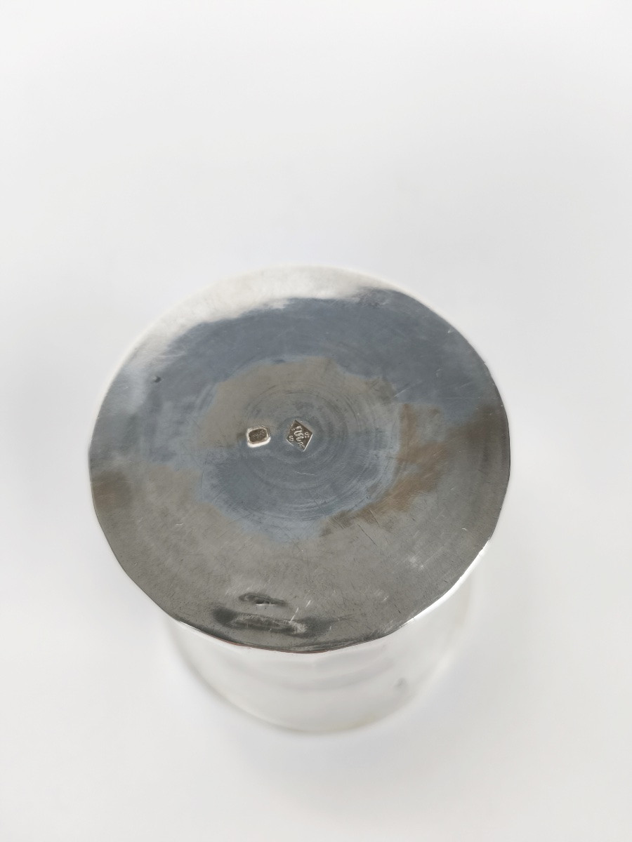 Sixte Simon Rion: Original Large Faceted Silver Timpani. Early 19th Century. -photo-3