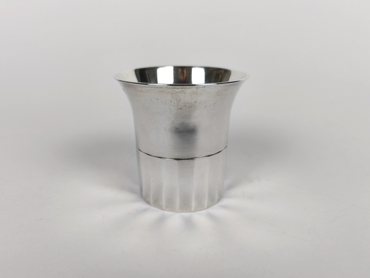 Sixte Simon Rion: Original Large Faceted Silver Timpani. Early 19th Century. -photo-3